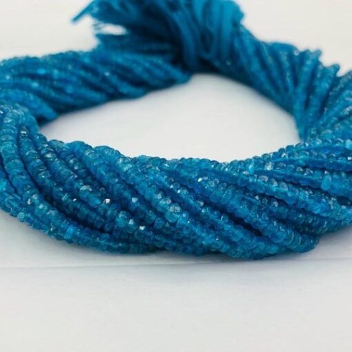 Shop Neon Apatite Faceted Rondelle Beads Strand