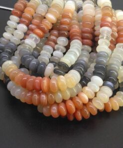 Shop Multi Moonstone Smooth Rondelle Beads Strand