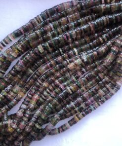 Shop Multi Tourmaline Faceted Heishi Tyre Beads