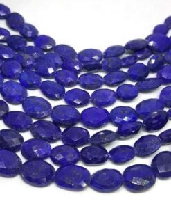 Shop Natural Lapis Lazuli Faceted Oval Beads Strand
