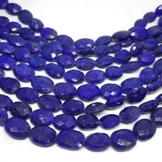 Shop Natural Lapis Lazuli Faceted Oval Beads Strand