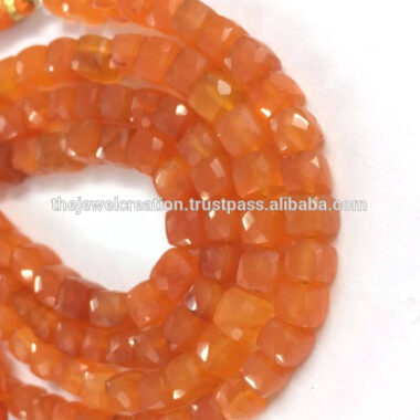 Shop Natural Carnelian Faceted Box Beads Strand