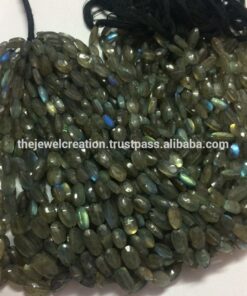 Shop Natural Labradorite Faceted Oval Beads Strand