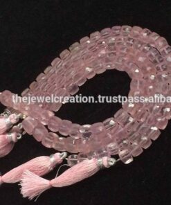 Shop Natural Rose Quartz Faceted Box Beads Strand