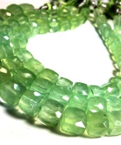 Shop Natural Prehnite Faceted Box Beads Strand