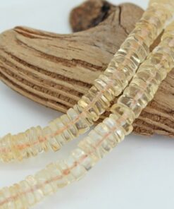 Shop Natural Citrine Faceted Heishi Tyre Beads Strand