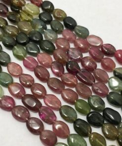 Shop Multi Tourmaline Smooth Oval Beads Strand