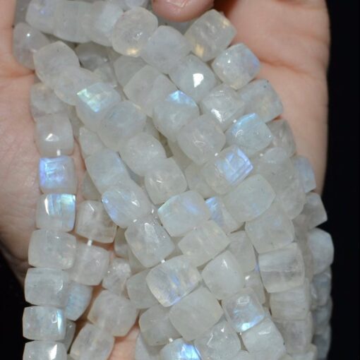Shop Rainbow Moonstone Faceted Box Beads Strand