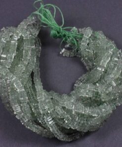 Shop Green Amethyst Smooth Square Beads Strand