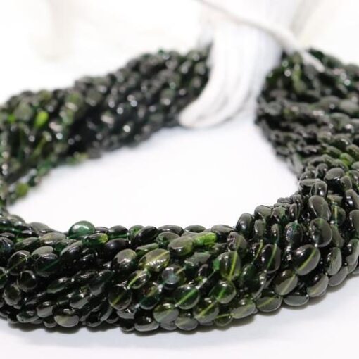 Shop Green Tourmaline Smooth Oval Beads Strand