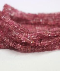 Shop Pink Tourmaline Smooth Square Beads Strand