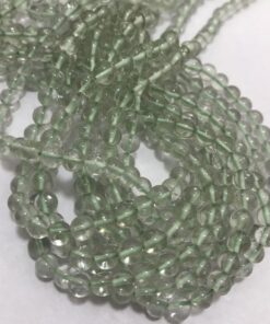 Shop Green Amethyst Smooth Round Beads Strand