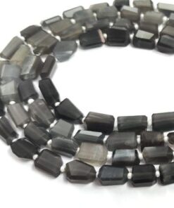 Shop Gray Moonstone Faceted Tumble Nuggets Beads