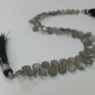 Shop Natural Labradorite Faceted Pear Beads Strand