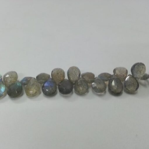 Shop Natural Labradorite Smooth Pear Beads Strand