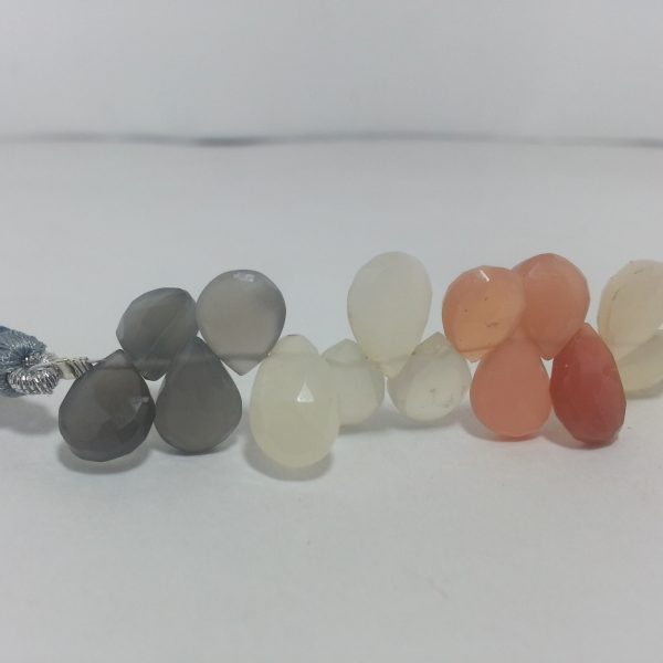 Shop Multi Moonstone Faceted Pear Beads Strand - FREE SHIPPING