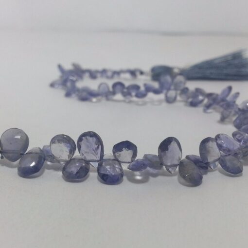 Shop Natural Iolite Faceted Pear Beads Strand