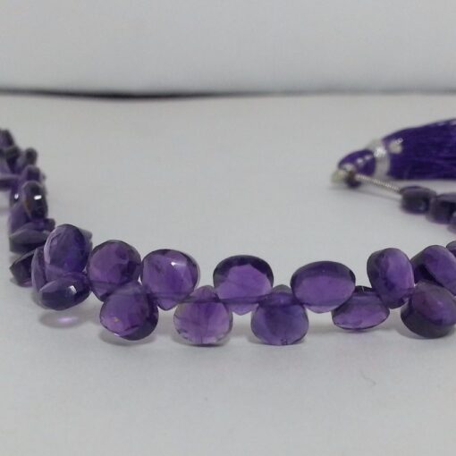 Shop African Amethyst Faceted Heart Beads Strand