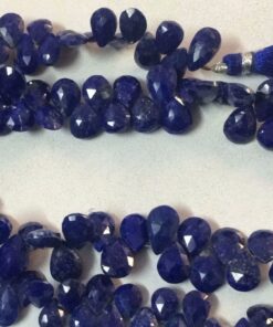 Shop Natural Lapis Lazuli Faceted Pear Beads Strand
