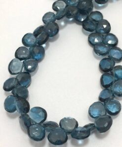 Shop London Blue Topaz Faceted Heart Beads Strand