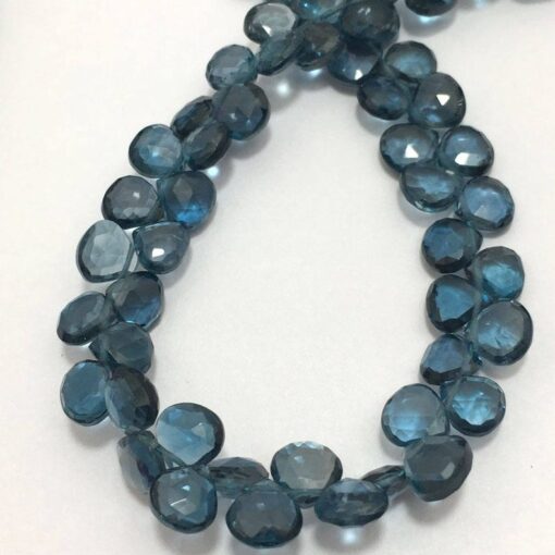 Shop London Blue Topaz Faceted Heart Beads Strand