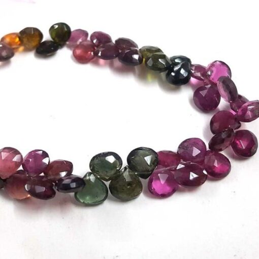 Shop Multi Tourmaline Faceted Heart Beads Strand