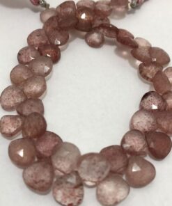 Shop Strawberry Quartz Faceted Heart Beads Strand