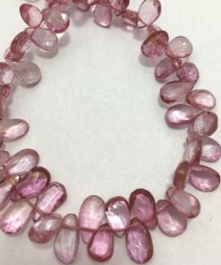 Shop Natural Pink Topaz Faceted Pear Beads Strand
