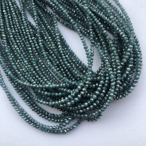 Shop AAA Blue Diamond Faceted Rondelle Beads Strand