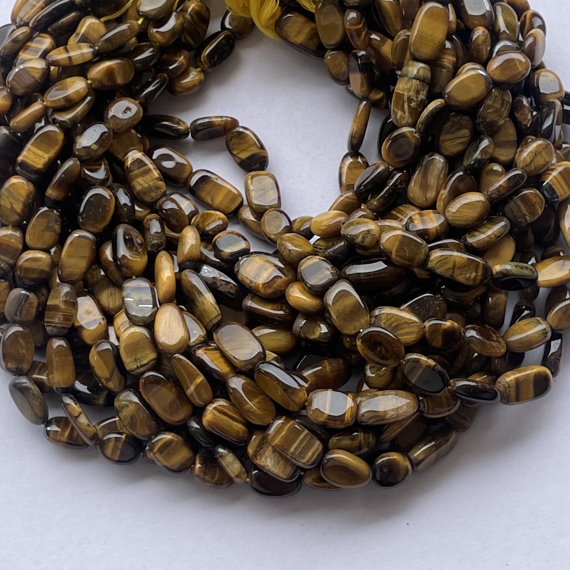 Natural Yellow Tiger Eye Smooth Oval Beads Strand Natural Yellow Tiger Eye Smooth Oval Beads Strand