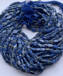 Natural Lapis Lazuli Smooth Oval Beads Strand