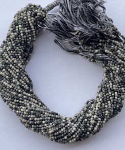 2mm Natural Micro Dendrite Opal Stone Faceted Beads Strand
