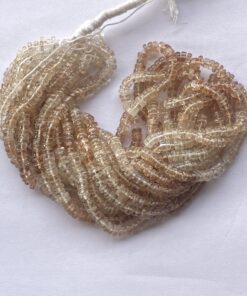 Shop Brown Imperial Topaz Stone Smooth Heishi Tyre Beads