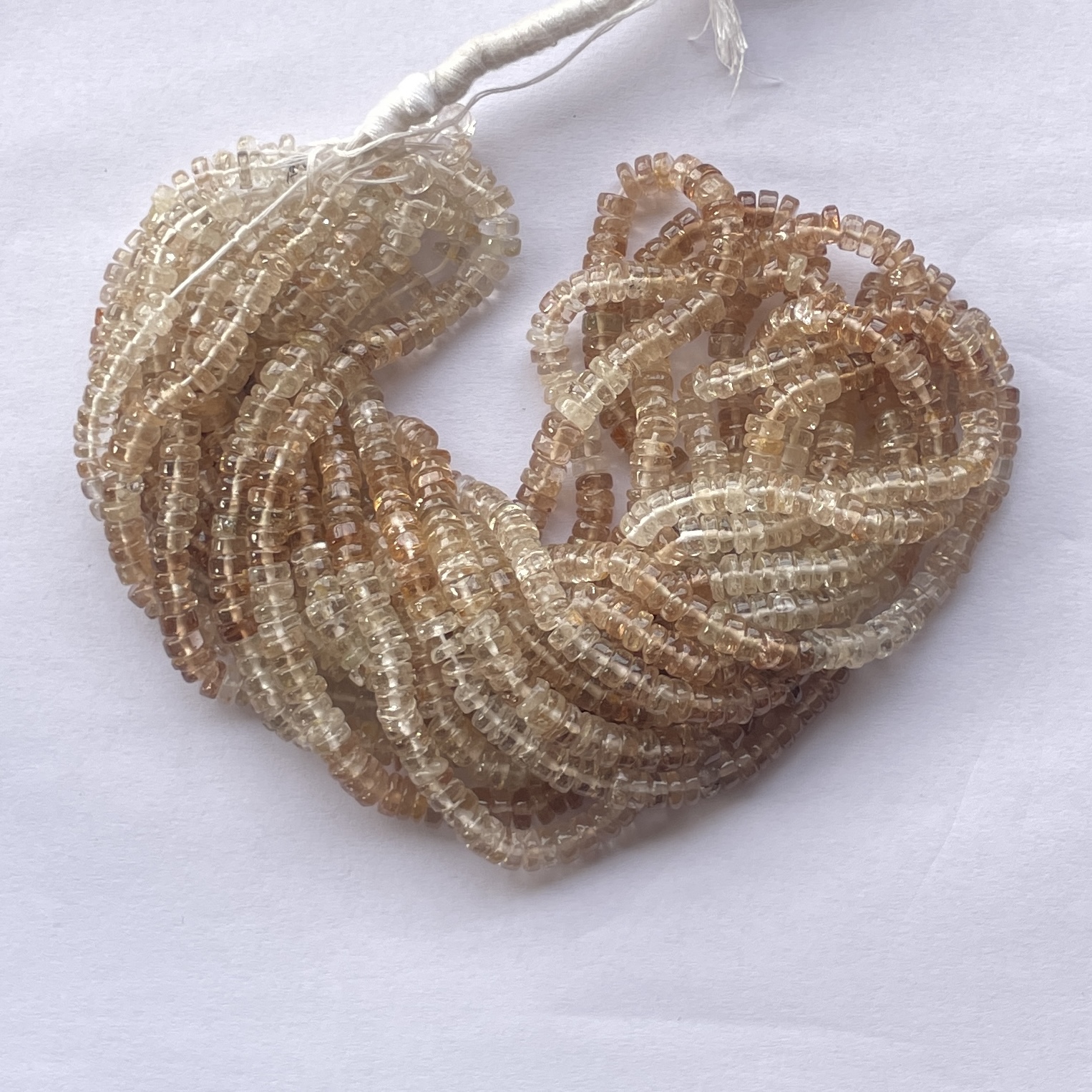 Shop Brown Imperial Topaz Stone Smooth Heishi Tyre Beads Shop Brown Imperial Topaz Stone Smooth Heishi Tyre Beads