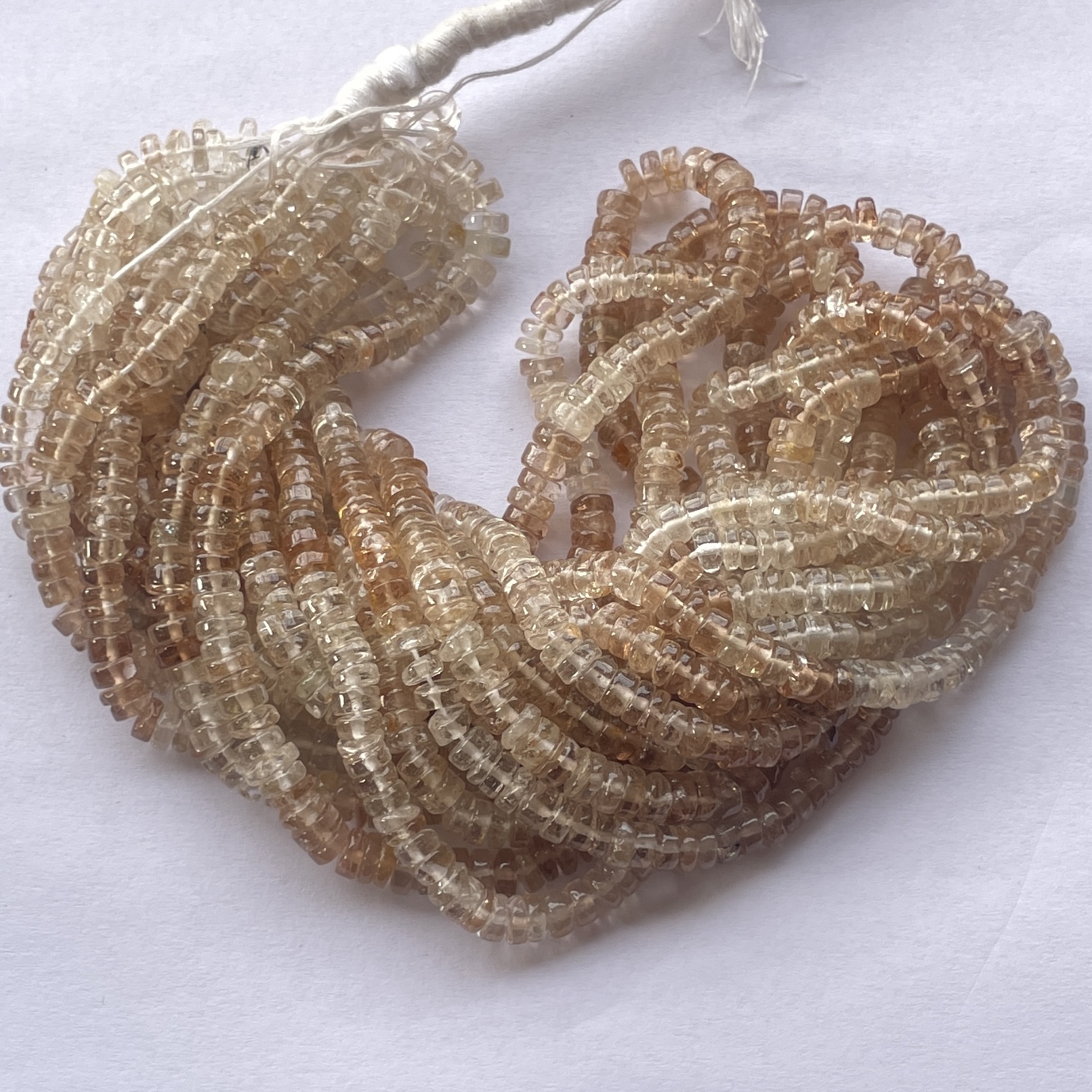 Shop Brown Imperial Topaz Stone Smooth Heishi Tyre Beads Shop Brown Imperial Topaz Stone Smooth Heishi Tyre Beads