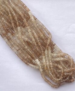 Shop Brown Imperial Topaz Stone Smooth Heishi Tyre Beads