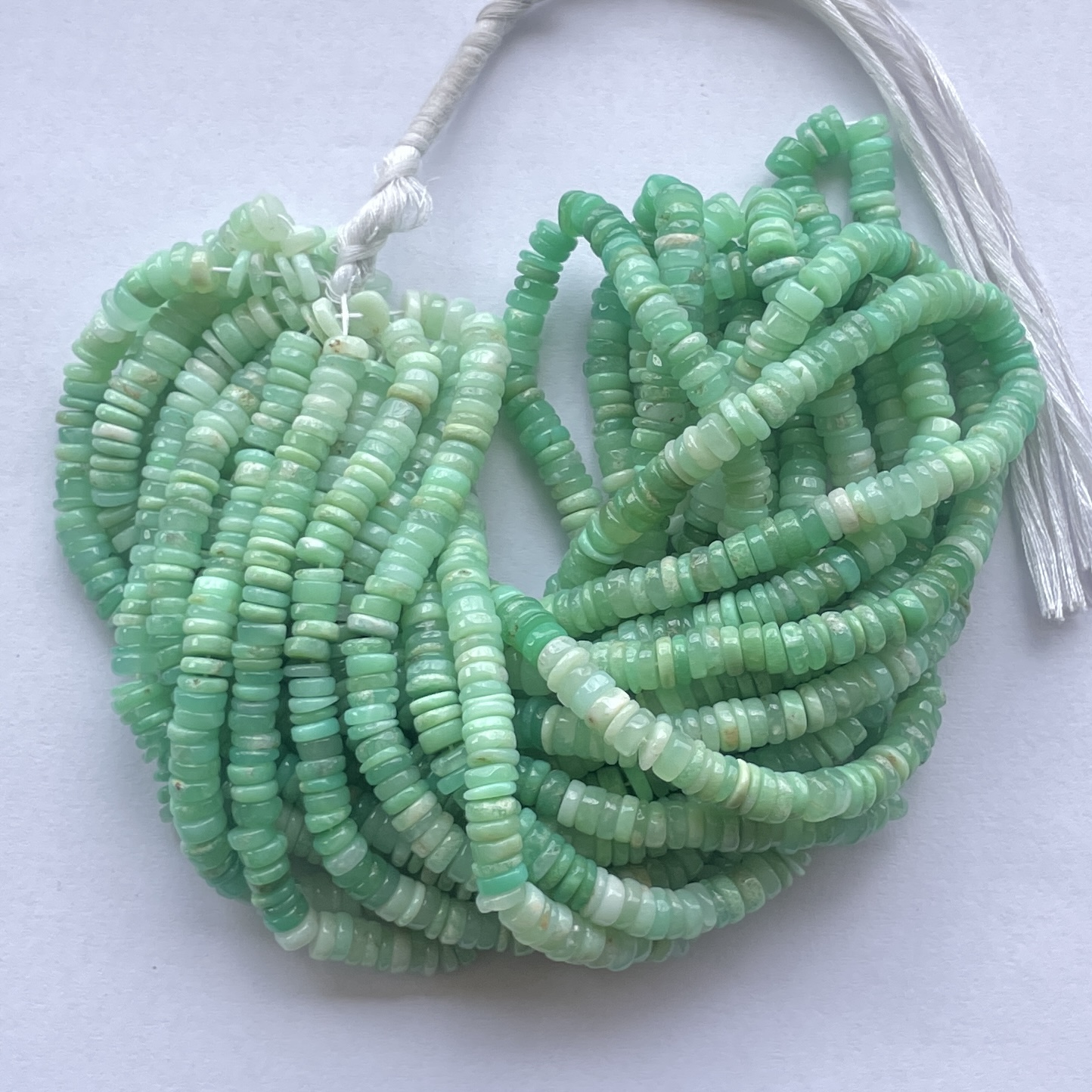 Shop 5mm 6mm Natural Chrysoprase Stone Smooth Heishi Tyre Beads Strand Shop 5mm 6mm Natural Chrysoprase Stone Smooth Heishi Tyre Beads Strand