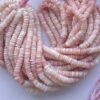 Shop 5mm 6mm Natural Peruvian Pink Opal Stone Smooth Heishi Tyre Beads Strand