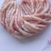 Shop 5mm 6mm Natural Peruvian Pink Opal Stone Smooth Heishi Tyre Beads Strand
