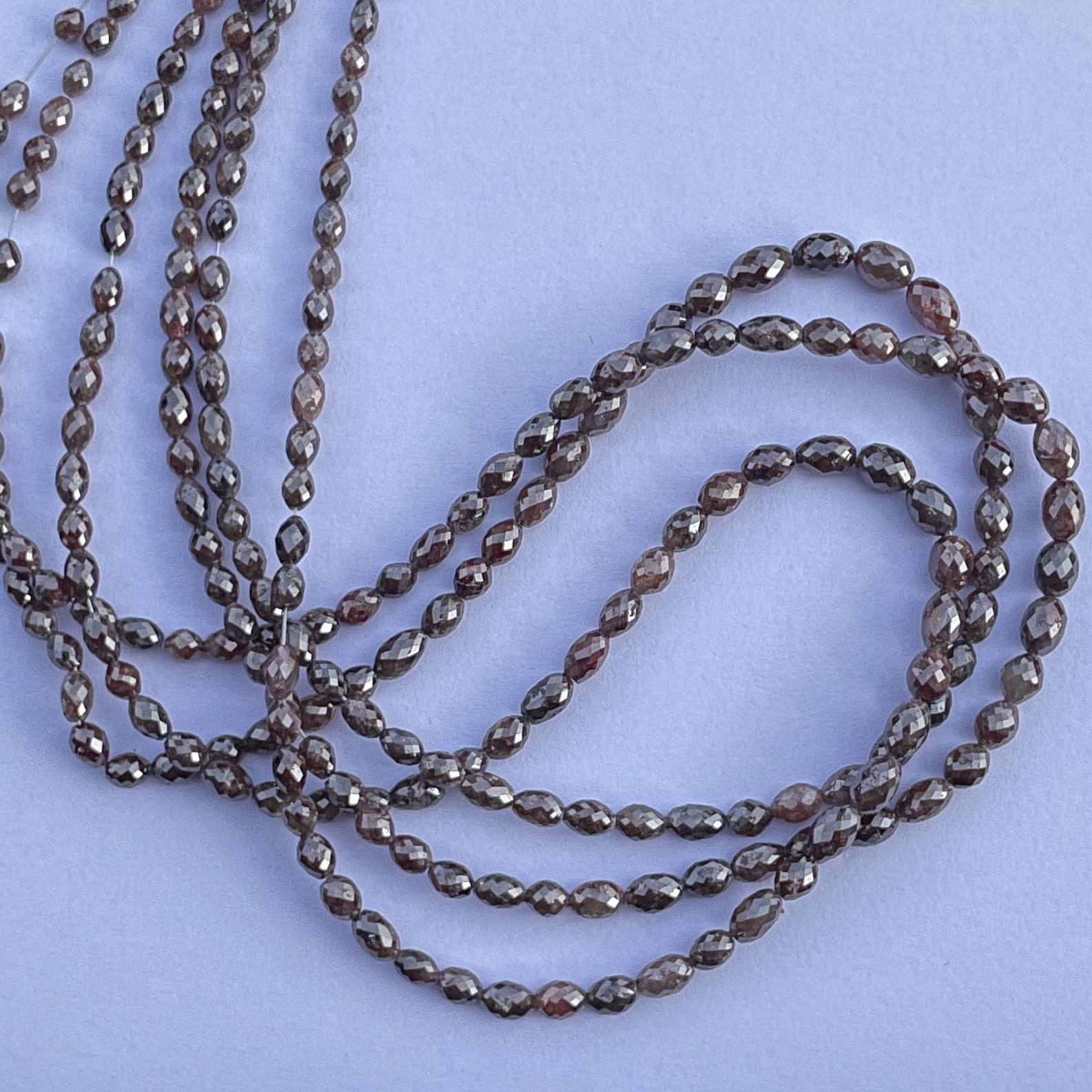 4mm 6mm Natural Red Diamond Faceted Oval Barrel Beads Strand 4mm 6mm Natural Red Diamond Faceted Oval Barrel Beads Strand