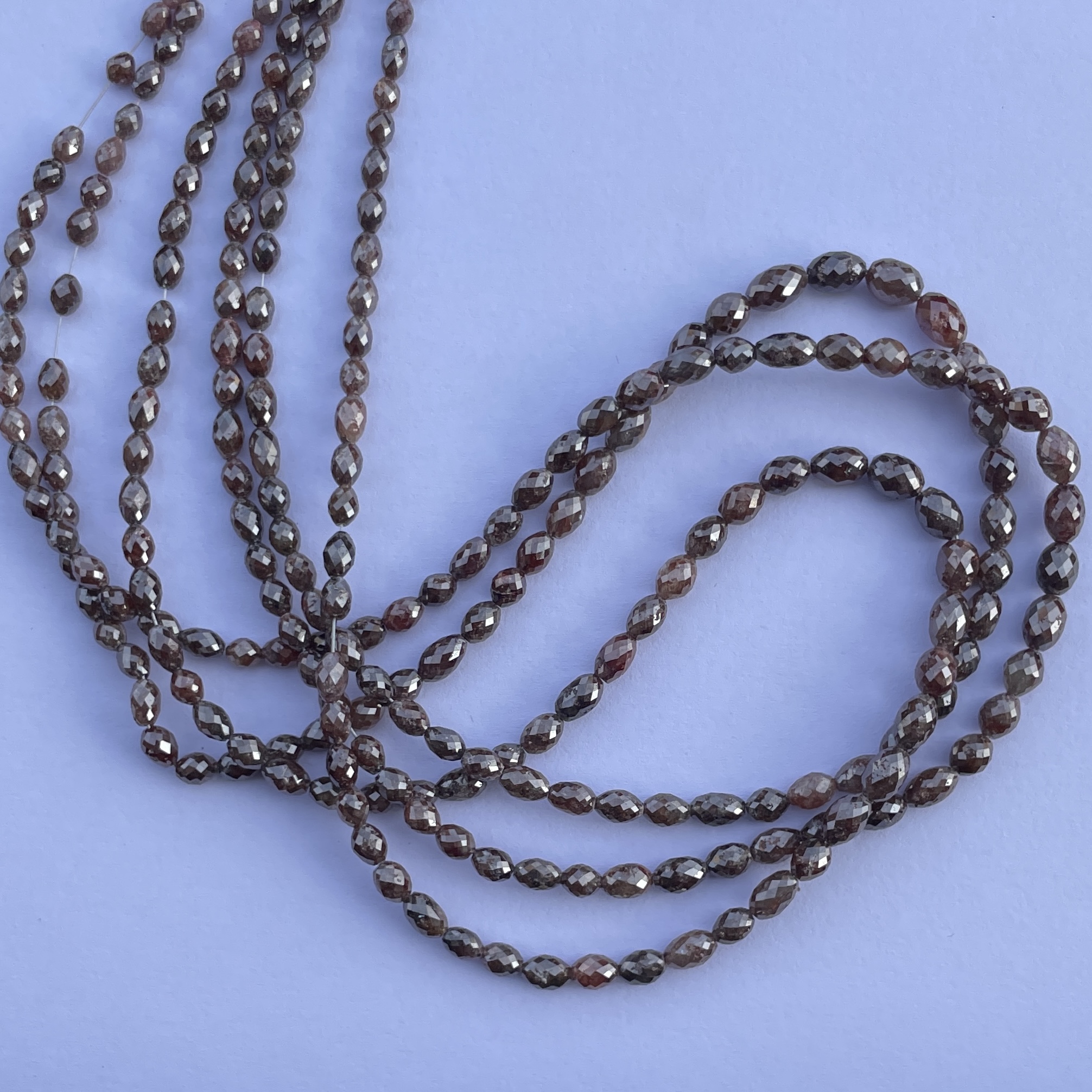 4mm 6mm Natural Red Diamond Faceted Oval Barrel Beads Strand 4mm 6mm Natural Red Diamond Faceted Oval Barrel Beads Strand
