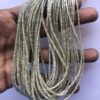 Shop 2mm 4mm Natural Light Yellow Diamond Faceted Pipe Shape Beads Strand