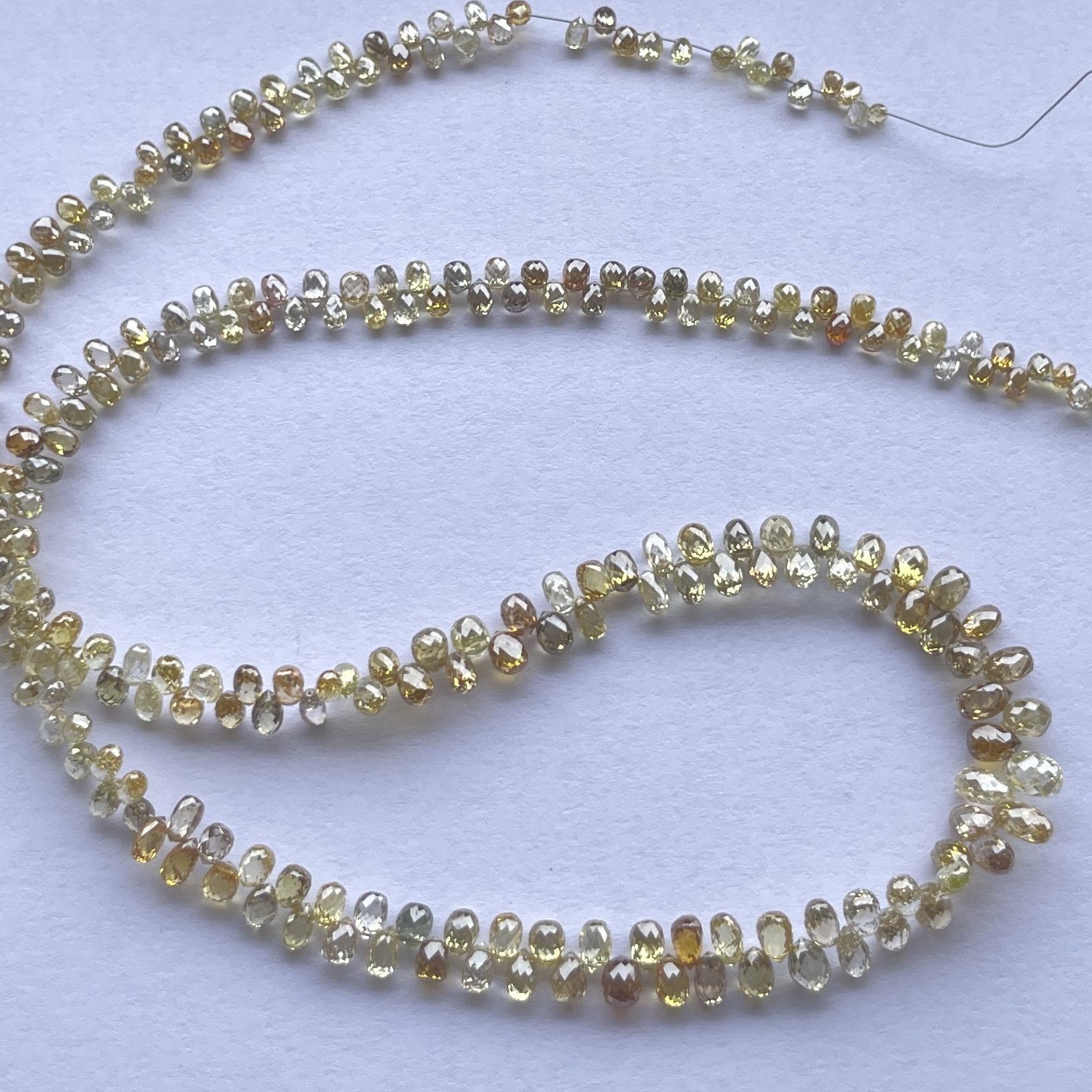 Shop 4mm 6mm Natural Fancy Color Diamond Faceted Drops Briolette Beads Strand Shop 4mm 6mm Natural Fancy Color Diamond Faceted Drops Briolette Beads Strand