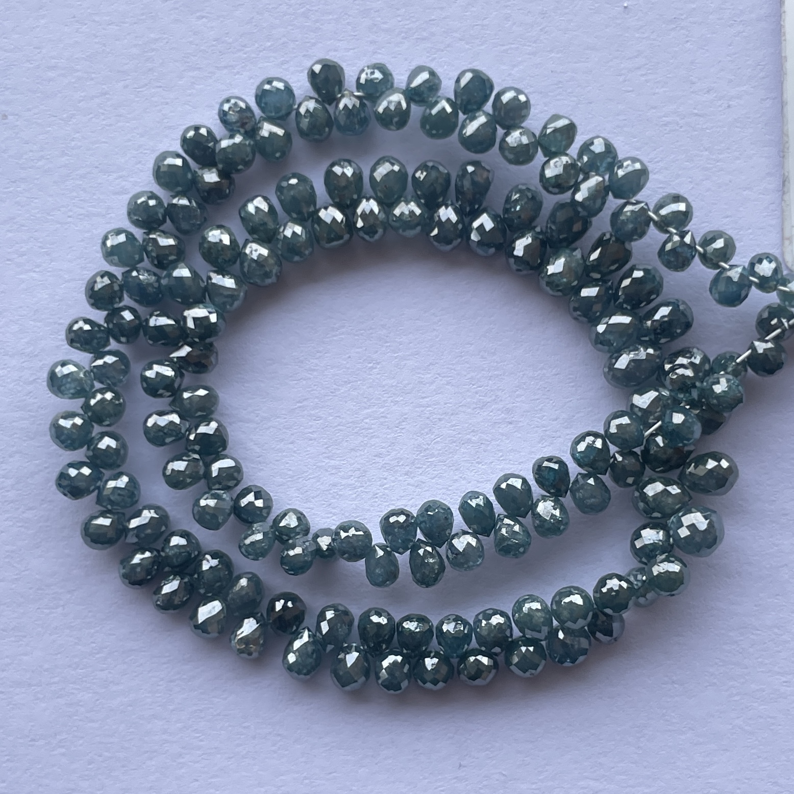 Shop 4mm 6mm Natural Blue Color Diamond Faceted Drops Briolette Beads Strand Shop 4mm 6mm Natural Blue Color Diamond Faceted Drops Briolette Beads Strand