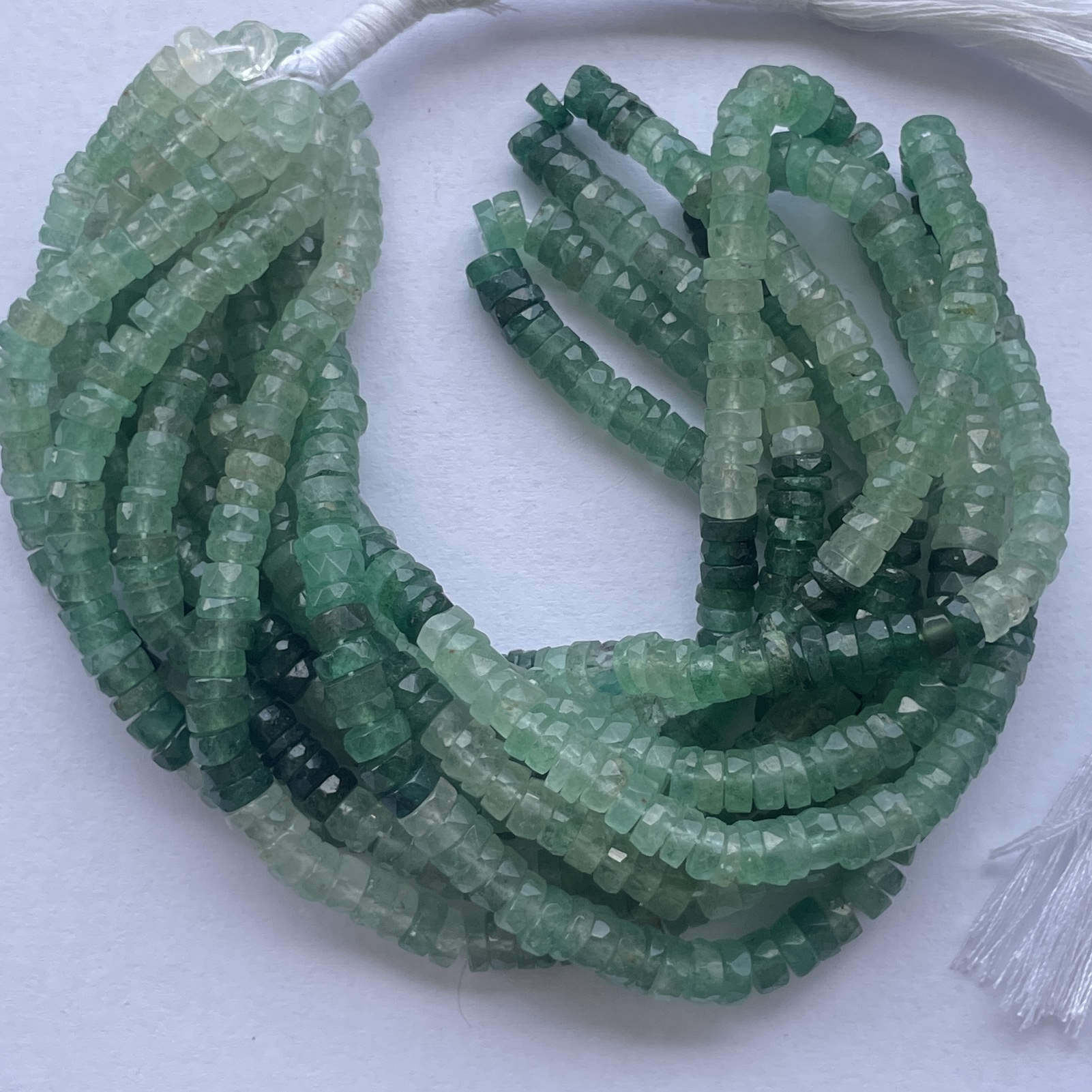 Shop 5mm 6mm Natural Green Strawberry Quartz Stone Smooth Heishi Tyre Beads Strand Shop 5mm 6mm Natural Green Strawberry Quartz Stone Smooth Heishi Tyre Beads Strand