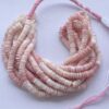 Shop 6mm 8mm Natural Peruvian Pink Opal Stone Faceted Heishi Beads Strand