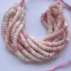 Shop 6mm 8mm Natural Peruvian Pink Opal Stone Faceted Heishi Beads Strand