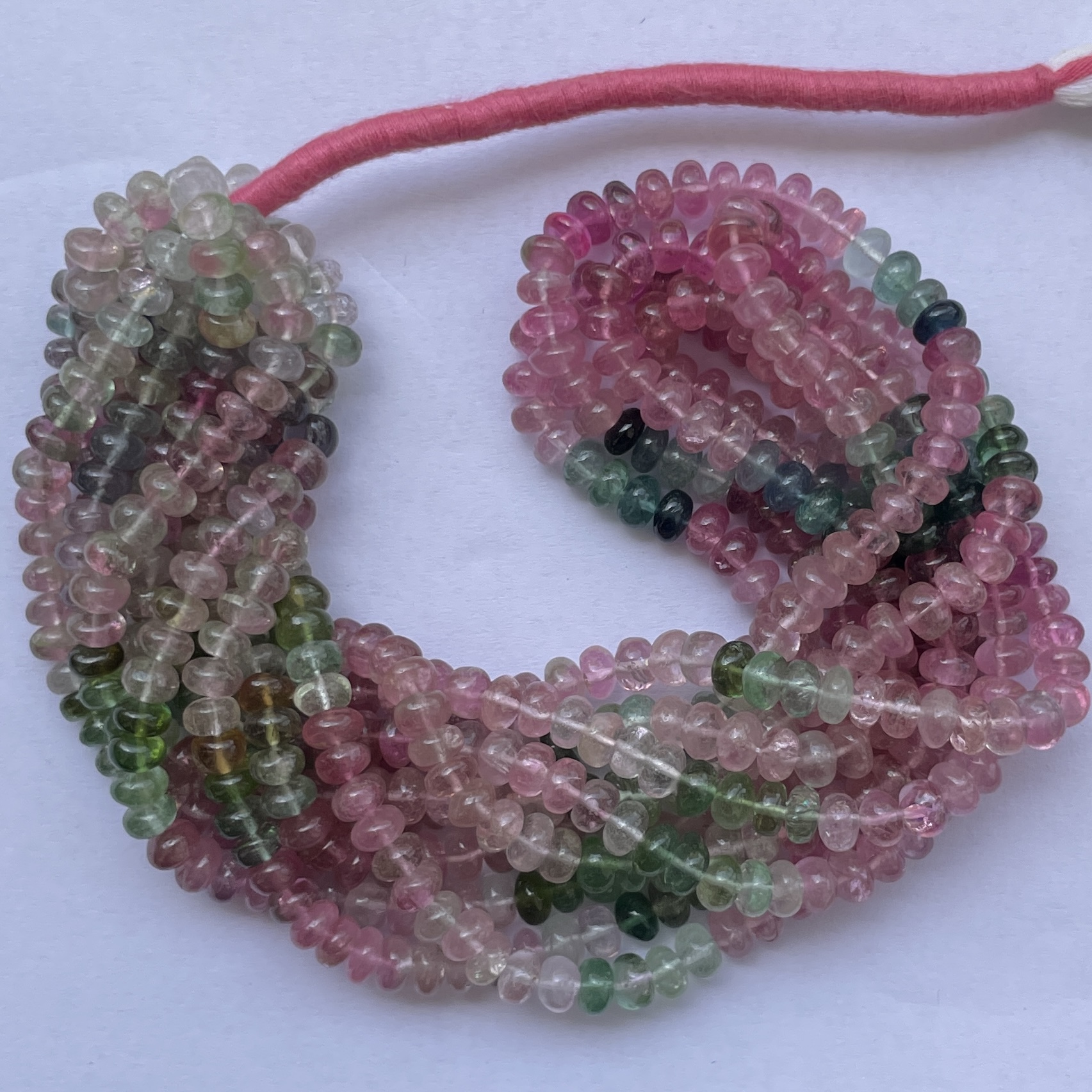Shop 6mm 8mm Natural Multi Tourmaline Smooth Rondelle Bead Shop 6mm 8mm Natural Multi Tourmaline Smooth Rondelle Bead