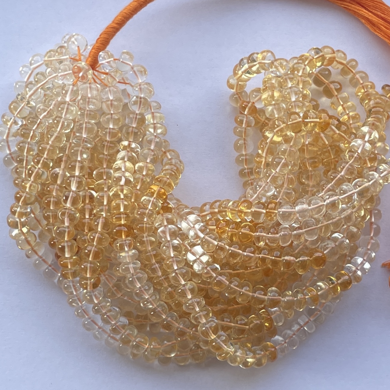 Shop 6mm 8mm Natural Ombre Citrine Smooth Rondelle Beads Shop 6mm 8mm Natural Ombre Citrine Smooth Rondelle Beads