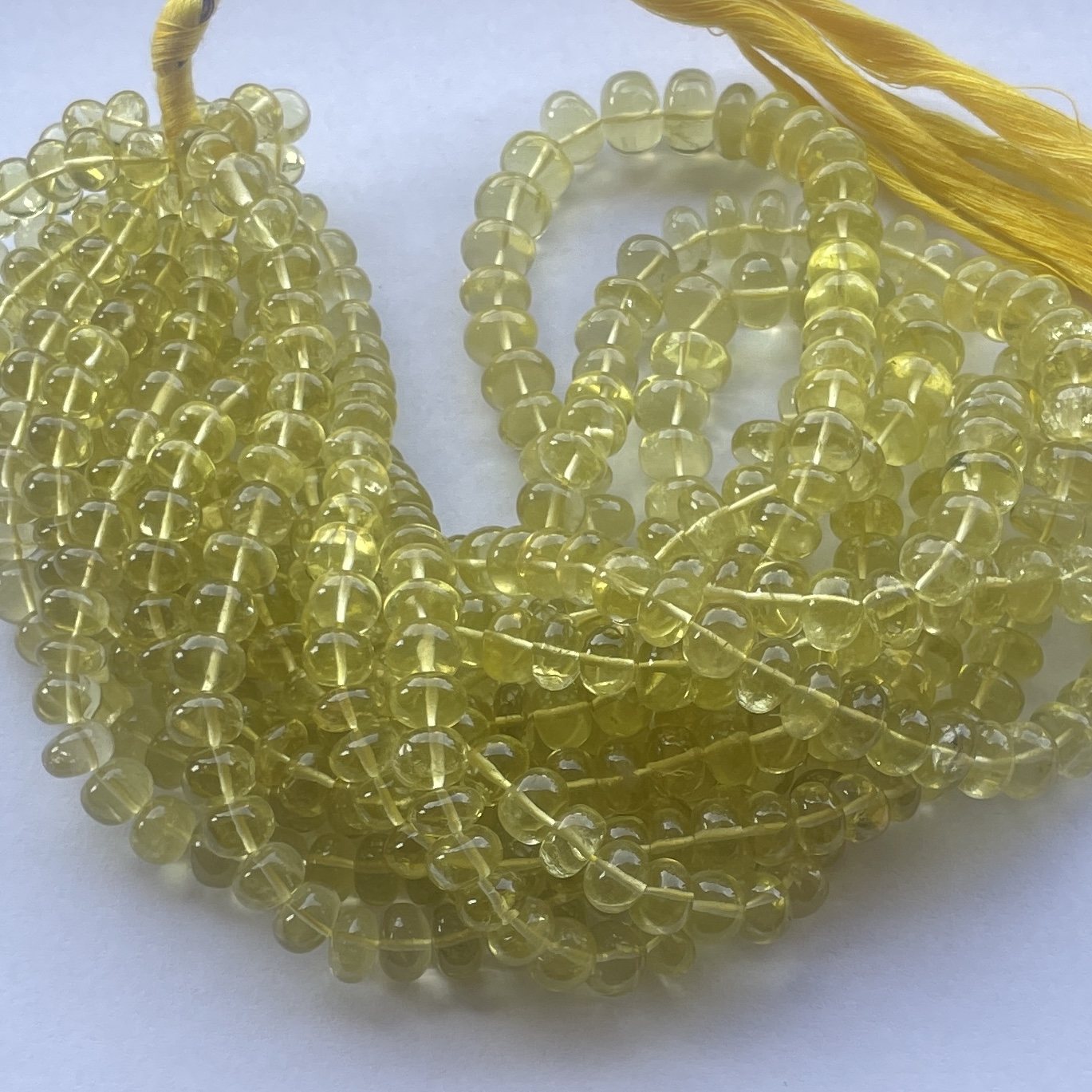 Shop 6mm 8mm Natural Lemon Quartz Smooth Rondelle Beads Shop 6mm 8mm Natural Lemon Quartz Smooth Rondelle Beads